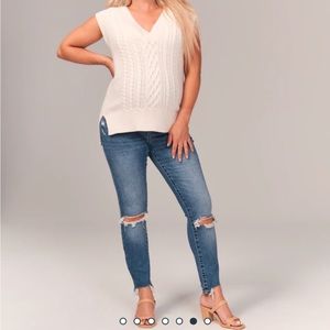 Abercrombie maternity super skinny ankle jeans size 25R
